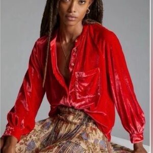 Pilcro Velvet Women's Top